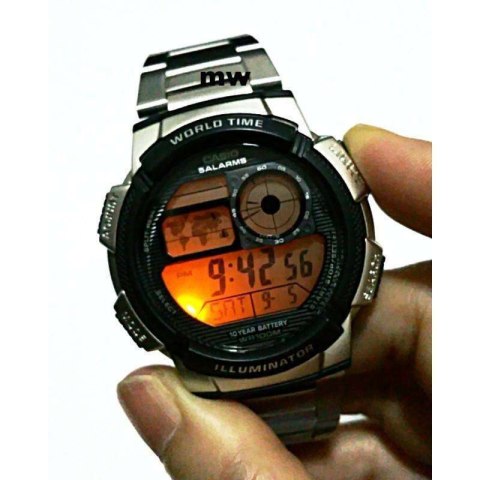 ZEGAREK MĘSKI CASIO AE-1000WD 1A (zd073h) - WORLD TIME + BOX Casio