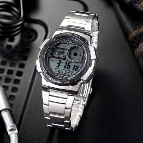 ZEGAREK MĘSKI CASIO AE-1000WD 1A (zd073h) - WORLD TIME + BOX Casio