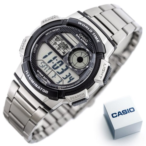 ZEGAREK MĘSKI CASIO AE-1000WD 1A (zd073h) - WORLD TIME + BOX Casio
