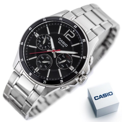 ZEGAREK MĘSKI CASIO MTP-1374D-1AV (zd063b) + BOX Casio
