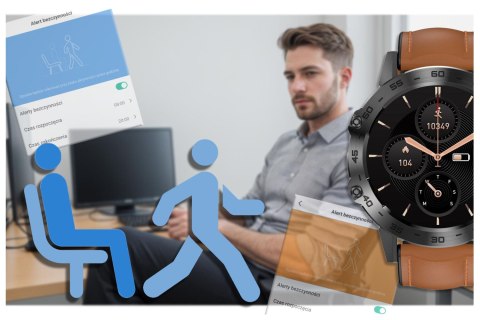 SMARTWATCH MĘSKI GRAVITY GT9-7 - WYKONYWANIE POŁĄCZEŃ, CIŚNIENIOMIERZ (sg021g) Gravity