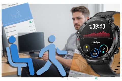SMARTWATCH MĘSKI GRAVITY GT21-3 - BLUETOOTH CALL, DODATKOWY PASEK (sg025c) Gravity