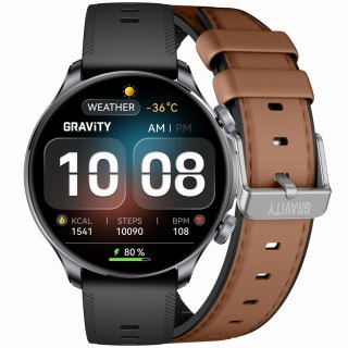 SMARTWATCH MĘSKI GRAVITY GT35-1 - AMOLED, DODATKOWY PASEK (sg049a) Gravity