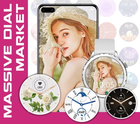 SMARTWATCH DAMSKI Rubicon RNCF02 - WYKONYWANIE POŁĄCZEŃ, DODATKOWY PASEK (sr048b) Rubicon