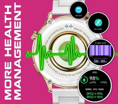 SMARTWATCH DAMSKI Rubicon RNCF02 - WYKONYWANIE POŁĄCZEŃ, DODATKOWY PASEK (sr048b) Rubicon