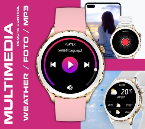 SMARTWATCH DAMSKI Rubicon RNCF02 - WYKONYWANIE POŁĄCZEŃ, DODATKOWY PASEK (sr048b) Rubicon