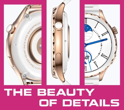 SMARTWATCH DAMSKI Rubicon RNCF02 - WYKONYWANIE POŁĄCZEŃ, DODATKOWY PASEK (sr048b) Rubicon