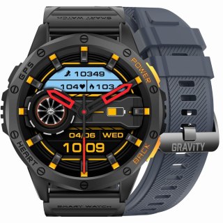 SMARTWATCH MĘSKI GRAVITY GT24-1 - LATARKA, DODATKOWY PASEK (sg033a) Gravity