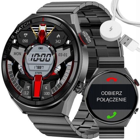 SMARTWATCH MĘSKI Rubicon RNCE99 - POŁĄCZENIA, ŁADOWANIE BEZPRZEWODOWE Rubicon