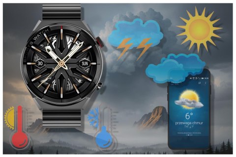 SMARTWATCH MĘSKI Rubicon RNCE99 - POŁĄCZENIA, ŁADOWANIE BEZPRZEWODOWE Rubicon