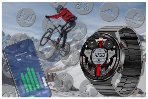 SMARTWATCH MĘSKI Rubicon RNCE99 - POŁĄCZENIA, ŁADOWANIE BEZPRZEWODOWE Rubicon