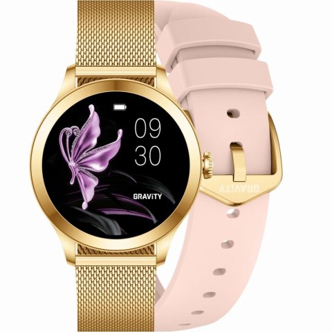 SMARTWATCH DAMSKI GRAVITY GT25-1 PRO - AMOLED, DODATKOWY PASEK (sg039a) Gravity